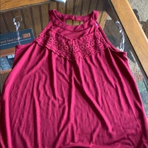 red/maroon tank top
